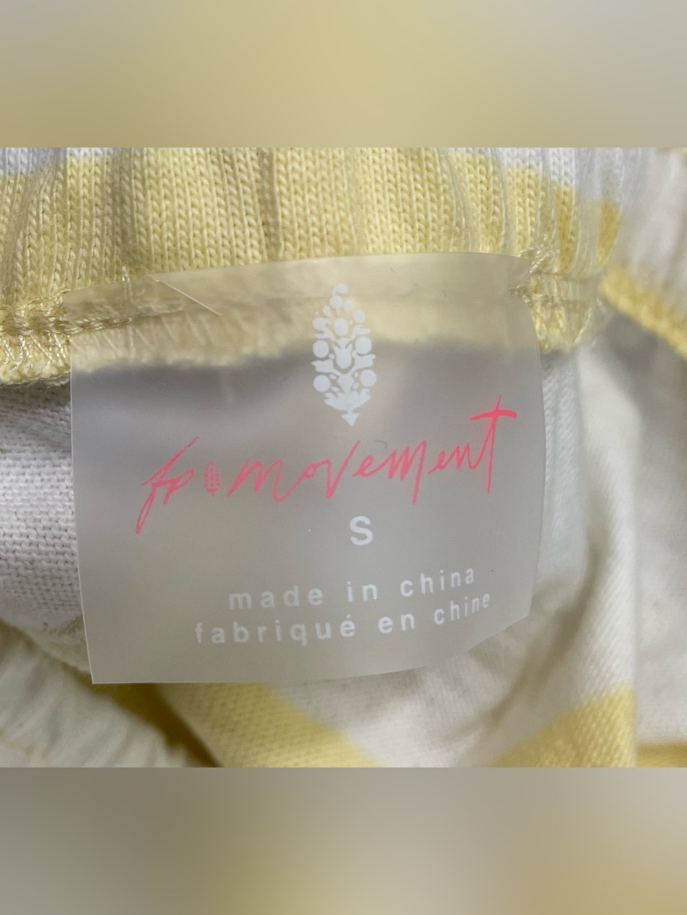 Free People FP Movement Retro Rugby Striped Pullover & Shorts Set- Yellow White - Picture 7 of 9